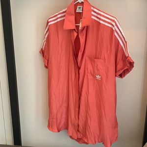 Adidas FM2618 Women Satin dress Shirts Size: S